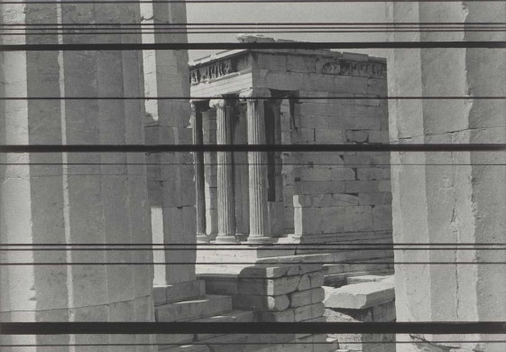 Temple of Athena Nike with stripes, Greece